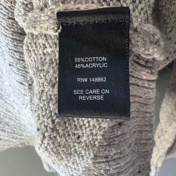 Torrid size 2 (2X) Pullover Cable Front Tunic Sweater, Taupe - Picture 6 of 7